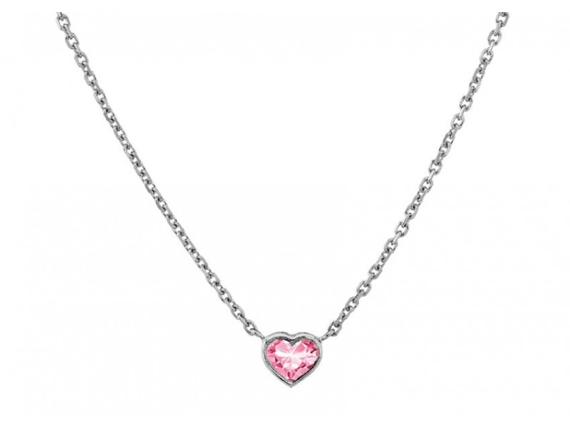 COLLANA CUORE ARGENTO ROSA [4961-00]