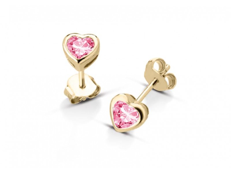 ORECCHINI CUORE ORO ROSA [4971-00]