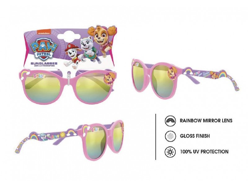 Occhiali da sole Paw Patrol rosa con Skye e lenti sfumate UV 100%