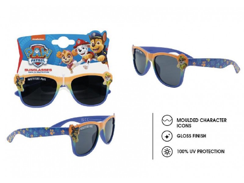 Occhiali da sole Paw Patrol blu e arancioni con lenti scure UV 100%