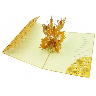 Biglietto Origami Farfalle Lux