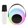 Speaker Ball Voice Bianca - Cassa Bluetooth RGB con Microfono