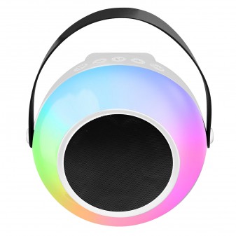 Speaker Ball Voice vista frontale con illuminazione RGB