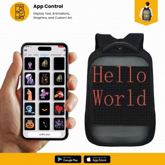 Zaino LED controllato da app mobile.