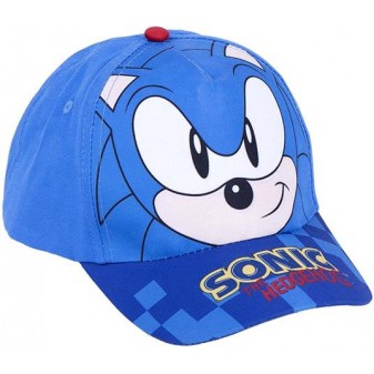 Cappello Sonic per bambini – design blu con stampa ufficiale del personaggio SEGA e visiera decorata