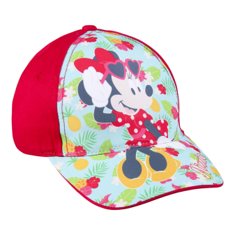 Cappello Minnie per bambini – design tropicale con grafica ufficiale Disney, colori vivaci e stampa di Minnie con occhiali a cuore