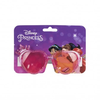 Confezione originale Disney Princess con occhiali rosa glitterati e principesse Belle e Jasmine