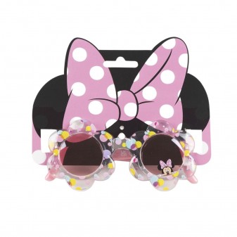 Confezione ufficiale occhiali da sole Minnie con fiocco a pois Disney