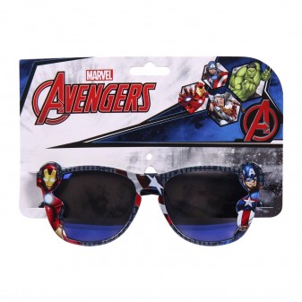 Occhiali da Sole Avengers Bambino - Montatura Nera con Grafica Iron Man e Captain America, Lenti Certificate UV 100%