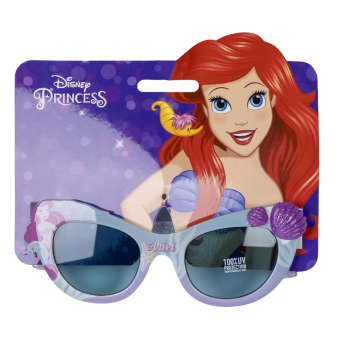 Occhiali da sole Disney Princess Ariel - Montatura Azzurra Glitter con Conchiglia