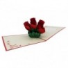 Biglietto Origami MAZZO DI ROSE ROSSE